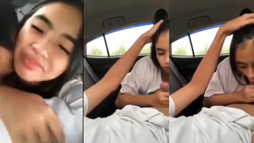 Pinagbigyan ang malibog na bf sinubo ang uten sa loob ng kotse
